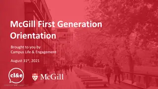 McGill First Generation Orientation Event