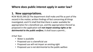 Public Interest in Water Law