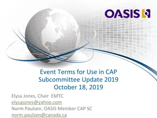 Event Terms for Use in CAP Subcommittee Update 2019