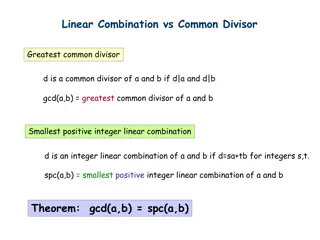 Linear Combinations and Common Divisors Theorem