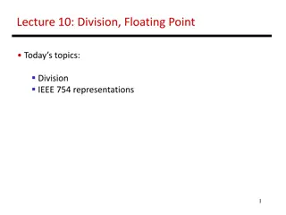 Division in IEEE 754 Floating Point Representations