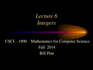 Exploring Integers, Divisibility, and Prime Numbers in Mathematics for Computer Science