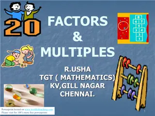 Exploring Factors, Multiples, and Divisors in Mathematics