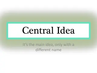 Central Ideas in Texts