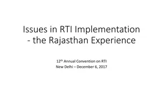 Challenges in RTI Implementation: Rajasthan's Perspective