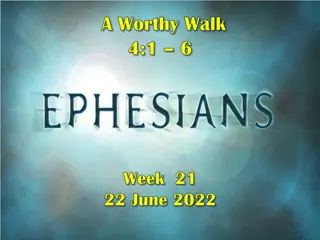 Walking Worthy in Ephesians: A Chapter Overview