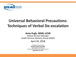 Techniques of Verbal De-escalation in Healthcare Settings