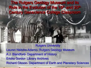 Evolution of Geoscience Education at Rutgers University