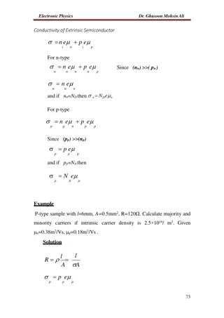 Conductivity and Current in Extrinsic Semiconductors