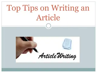 Mastering the Art of Article Writing