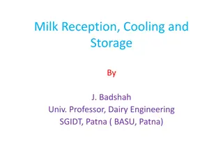 Efficient Practices for Milk Reception, Cooling, and Storage in Dairy Engineering