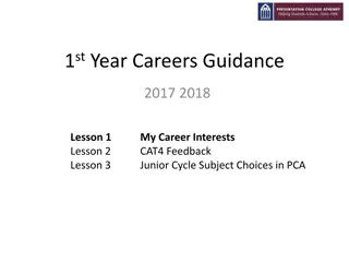 Career Interests and CAT4 Feedback in Junior Cycle Guidance