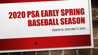 2020 PSA Early Spring Baseball Season Information