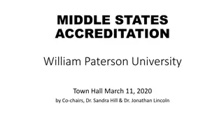 William Paterson University Middle States Accreditation Progress Report