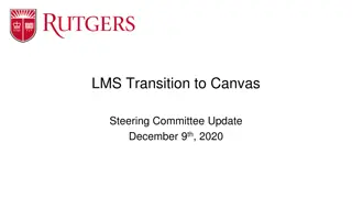 Update on LMS Transition to Canvas Steering Committee