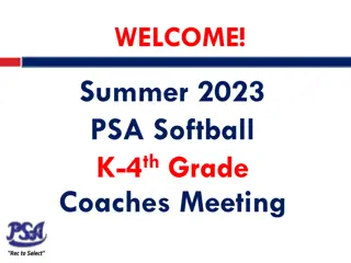 Summer 2023 PSA Softball League: Important Updates and Reminders