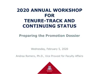 Workshop on Preparing Promotion Dossier for Tenure-Track Faculty