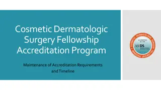 Maintaining Accreditation in Cosmetic Dermatologic Surgery Fellowship Programs