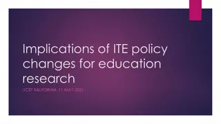 Implications of ITE Policy Changes for Education Research - UCET R&I Forum