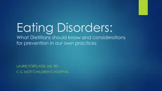 Eating Disorders: Insights for Dietitians