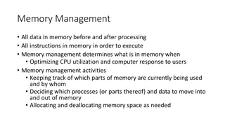 Memory Management in Computer Systems