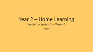 Year 2 Home Learning English Spring 1 Week 5 Poetry Activities