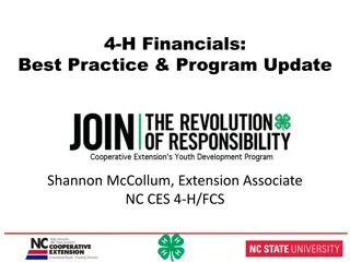 Financial Best Practices for NC 4-H Clubs