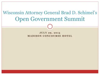 Wisconsin Attorney General Brad D. Schimel's Open Government Summit Overview