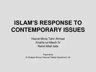 Islam's Response to Contemporary Issues Seminar Series