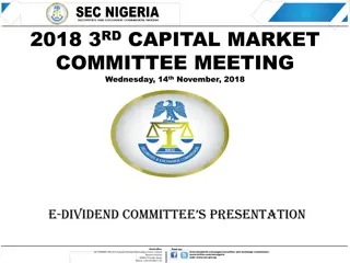 Capital Market Committee Meeting Summary - Developments and Progress Update