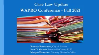 Recent Case Law Update from Fall 2021 WAPRO Conference