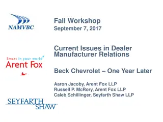 Current Issues in Dealer-Manufacturer Relations: Insights from Beck Chevrolet