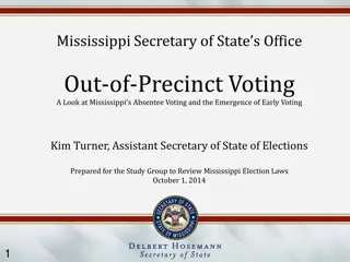 Absentee and Early Voting in Mississippi