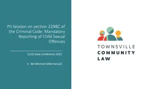 Mandatory Reporting of Child Sexual Offences: Understanding Section 229BC of the Criminal Code