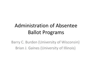 Best Practices for Absentee Voting Programs