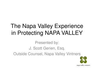 The Napa Valley Experience in Protecting Napa Valley