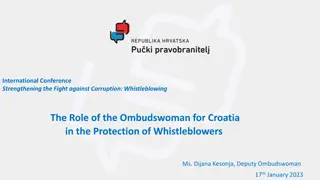 Role of Ombudswoman in Protecting Whistleblowers: Insights from Croatia