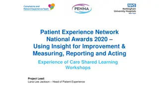 Patient Experience Network National Awards 2020: Driving Quality Improvement