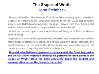 Influence of Great Depression on John Steinbeck's Grapes of Wrath