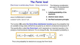 Fermi-Dirac Statistics in Solids