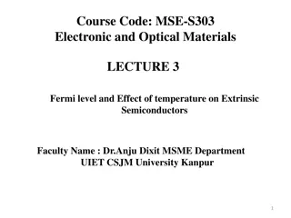 Extrinsic Semiconductors: Fermi Level and Doping Effects