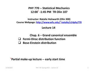 Grand Canonical Ensemble in Statistical Mechanics: Fermi-Dirac Distribution