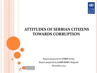 Citizen Attitudes Towards Corruption in Serbia: A 2013 Report