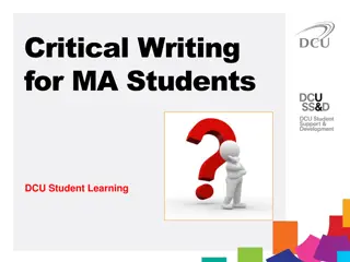 Mastering Critical Writing for MA Students: A Guide to Enhancing Academic Skills