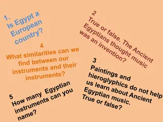 Ancient Egyptian Music Through Art and Instruments