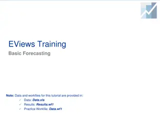 Basic Forecasting Tutorial with EViews