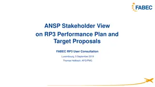 ANSP Stakeholder View on RP3 Performance Plan and Target Proposals