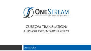 Custom Translation Rules and Forecast Rates for Financial Forecasting