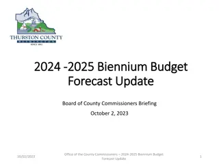 County Budget Forecast Update and Presentations for 2024-2025 Biennium