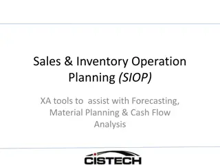 Efficient Sales and Inventory Operation Planning Tools